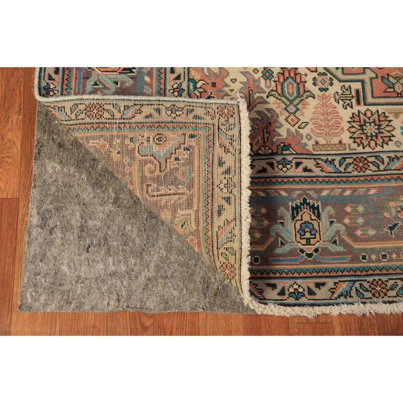 Geometric Tabriz Persian Vintage Area Rug Handmade Wool Carpet - 6'7" x 9'7"