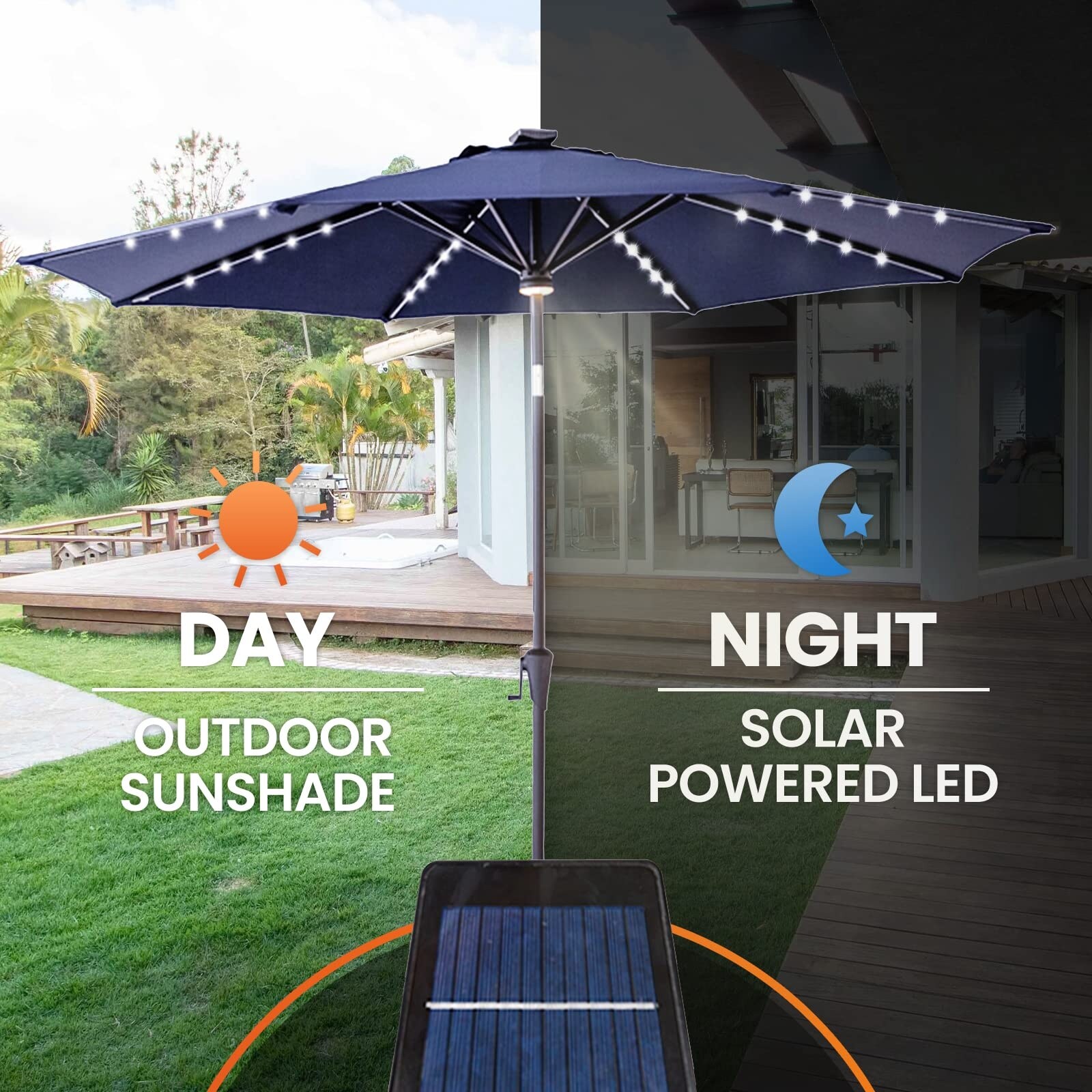 13 patio umbrella cover Replacement Canopy for Zlacuiu 10' X 13' Patio Umbrella main image 0