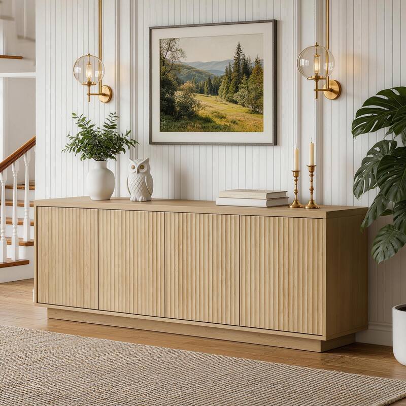 Modern Buffet Cabinet Sideboard with 4-Doors