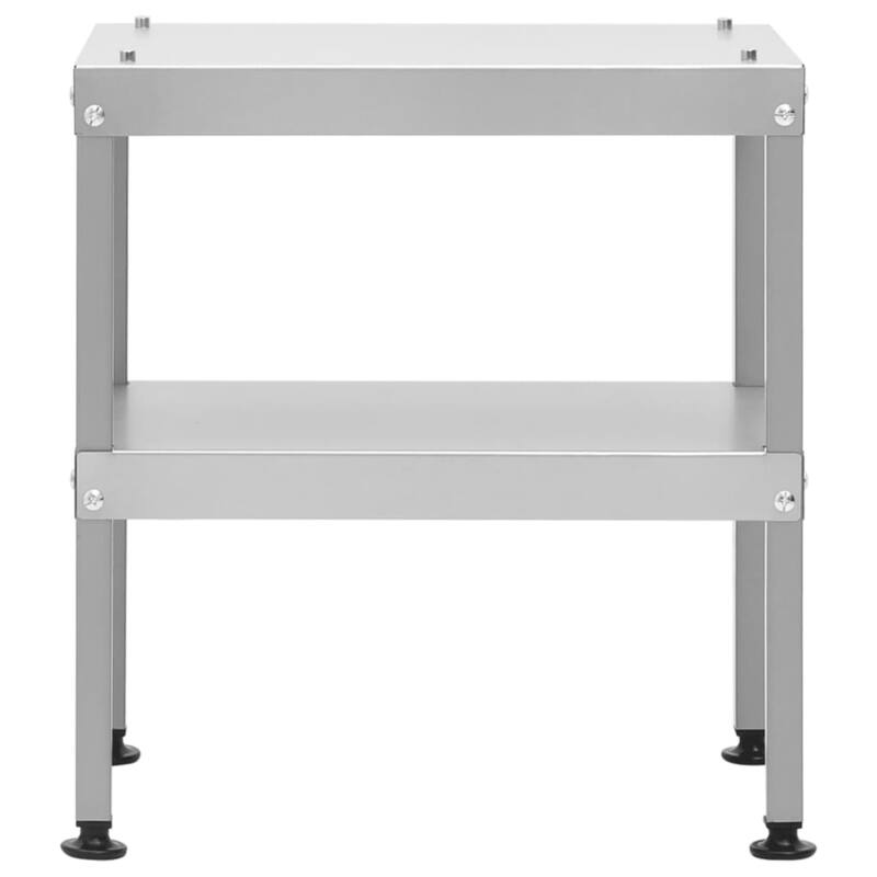 vidaXL Table for Oven Smoker 15.7"x11"x17.5" Galvanized Steel - 15.7" x 11" x 17.5"
