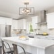 preview thumbnail 9 of 24, Modern Semi Flush Mount Ceiling Light, 3-Light Geometric Square Close to Ceiling Light Fixture for Hallway Foyer Bedroom