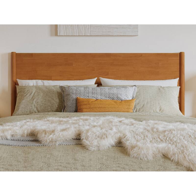 King Size Platform Bed - Solid Wood Low Profile Bed Frame - Victorian Style Bedroom Furniture
