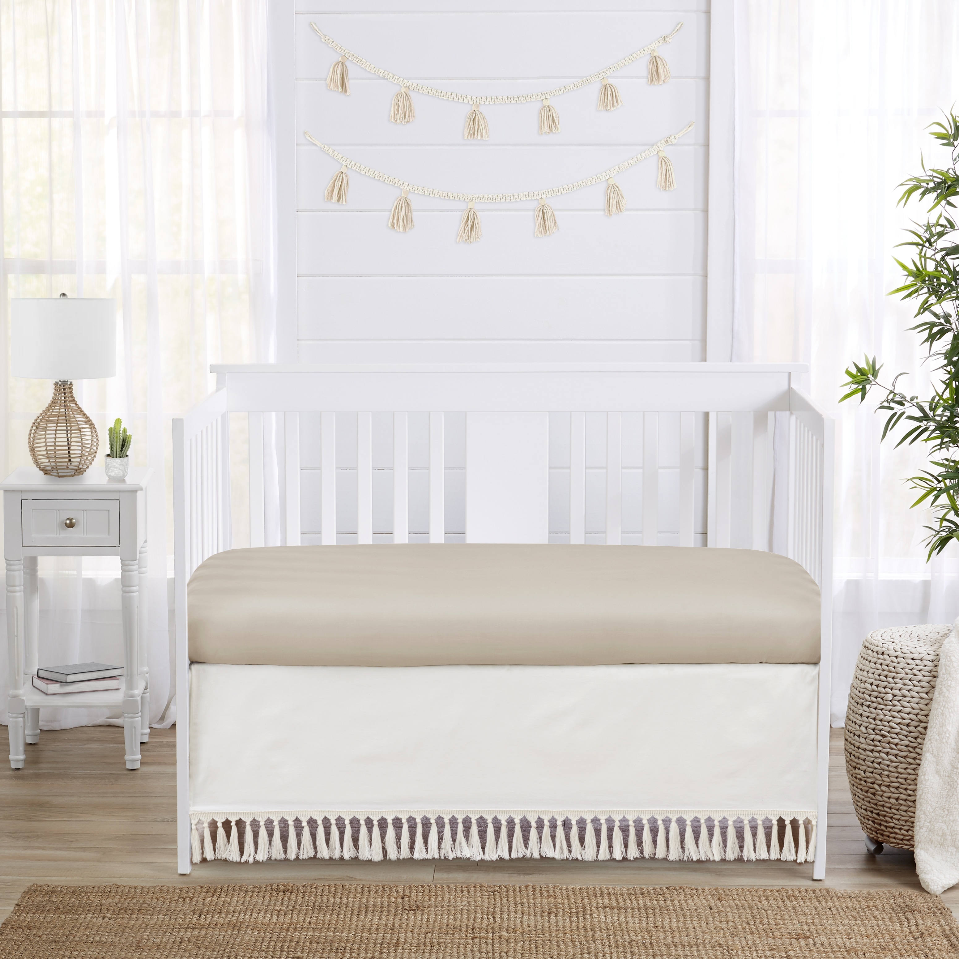 Ivory crib skirt online