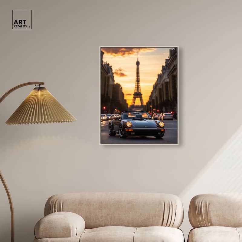 Parisian Porsche Twilight II Canvas by Art Remedy