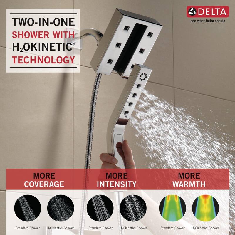 Delta In2ition 2.5 GPM Multi Function Shower Head with H2Okinetic and