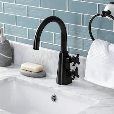 Kingston Brass Constantine Two-Handle 1-Hole Deck Mount Bathroom Faucet with Push Pop-Up
