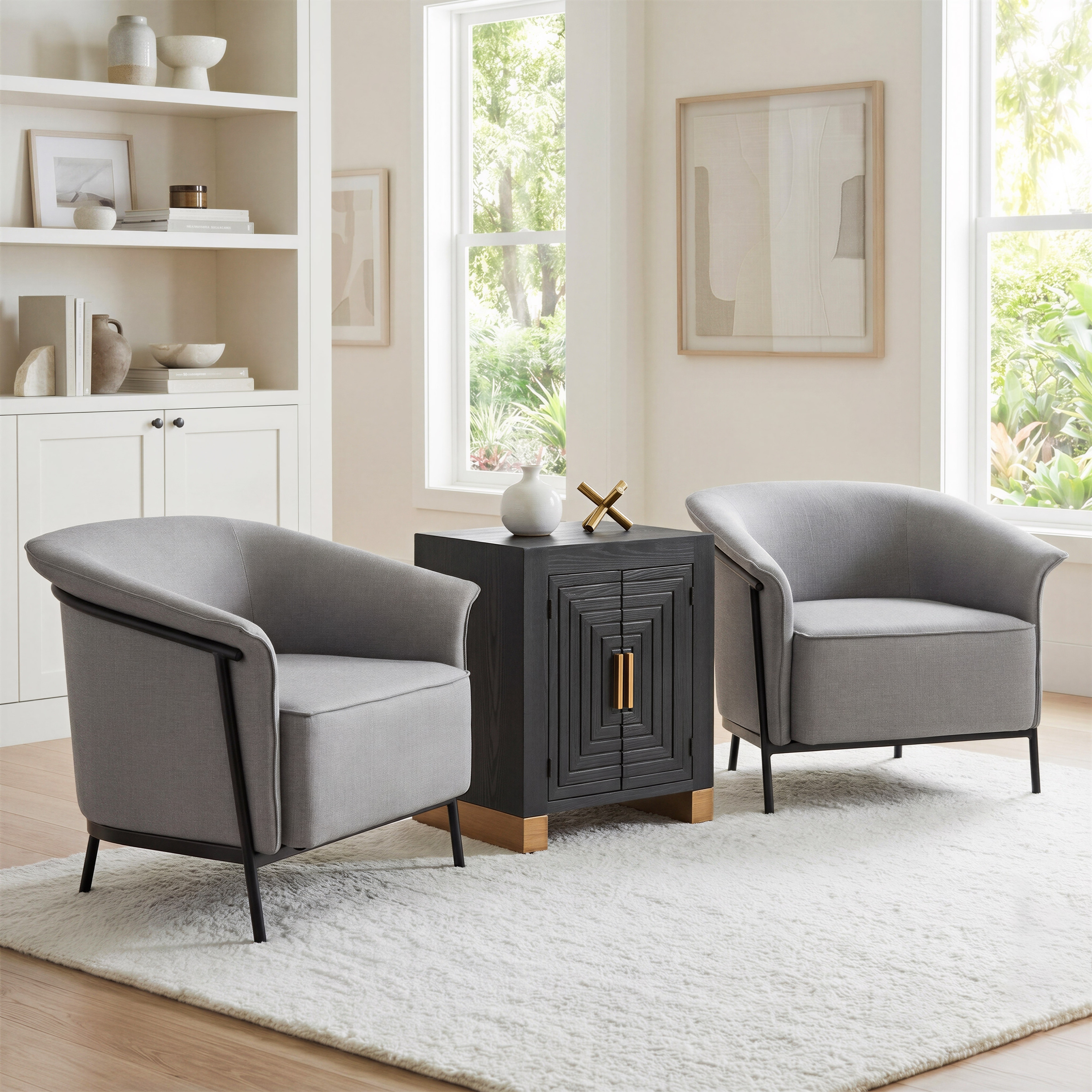 Trazo Side Table Black
