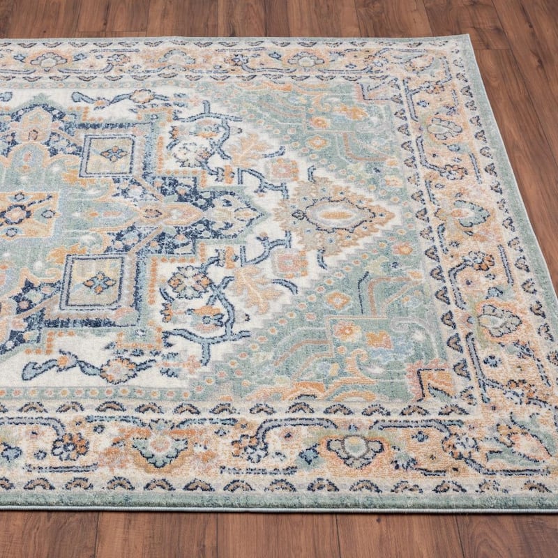 Luxe Weavers Oriental Medallion Area Rug, Stain-Resistant Carpet