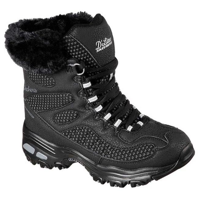skechers boots black