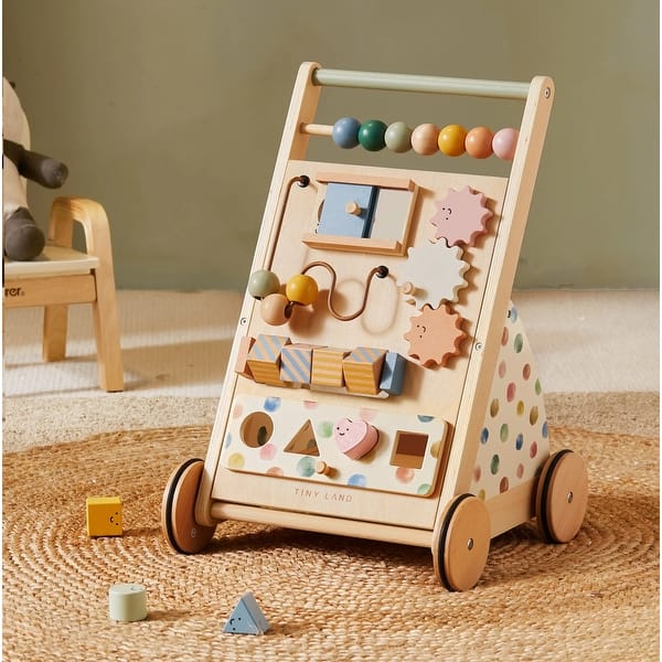 slide 2 of 6, Tiny Land® Versatile Natural Wooden Baby Walker Multi