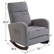 preview thumbnail 11 of 23, AVAWING Mid Century Nursery Rocking Chair Upholstered Velvet High Back Armchair Set of 2