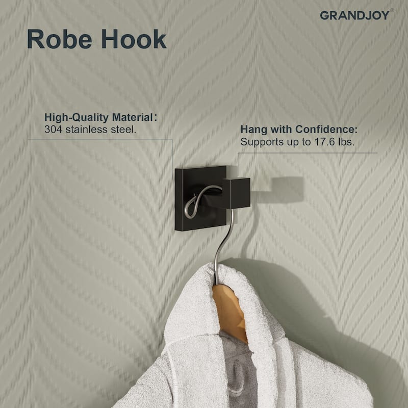 GRANDJOY 2-Handle Bathroom Faucet with 4-Piece Towel Bar Set Combo Kit