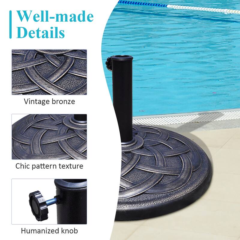 43lbs Patio Market Umbrella Base Heavy Duty Umbrella Holder