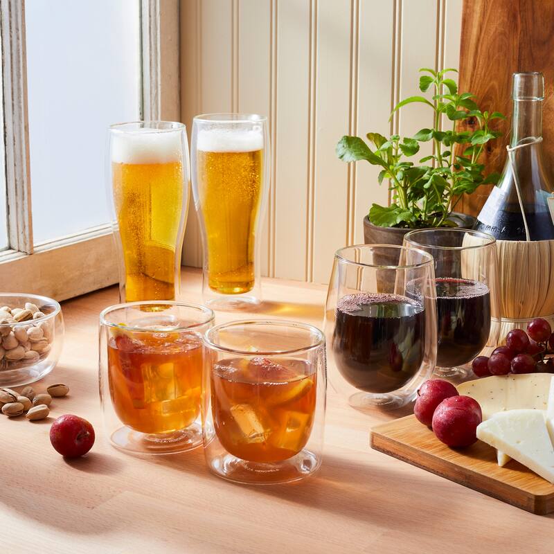 ZWILLING Sorrento 6-pc Double-Wall Entertaining Glassware Set - Clear