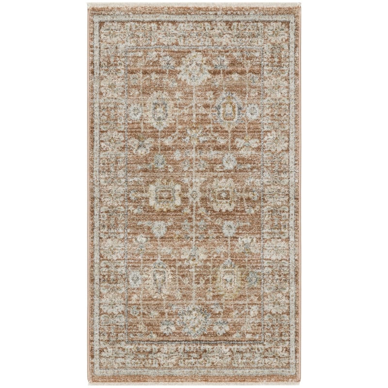 Leja Power Loomed Distressed with Fringe Area Rug By HomeRoots - 54' X '30' X '0.39