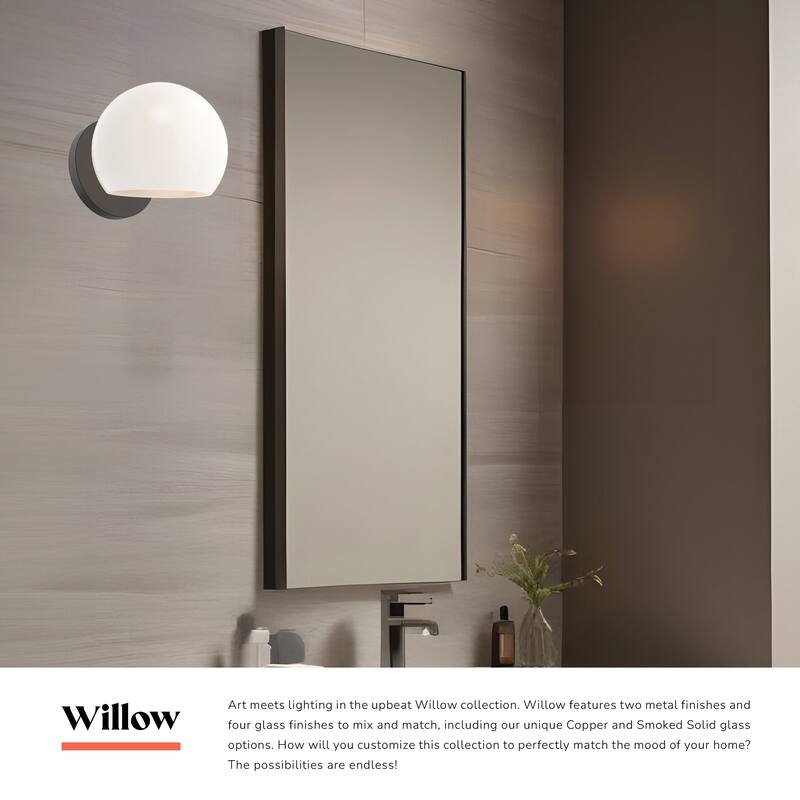 Alora Lighting WV548006CL Willow 5" Tall Bathroom Sconce with Clear