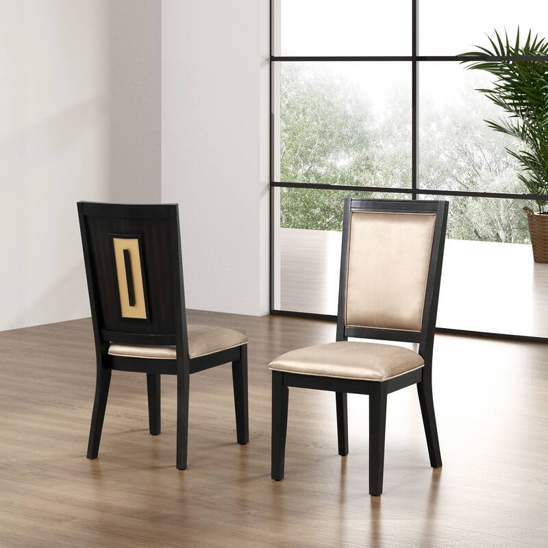 Furniture of America Nyx Modern Espresso Wood Padded Dining Chairs (Set of 2) - Espresso