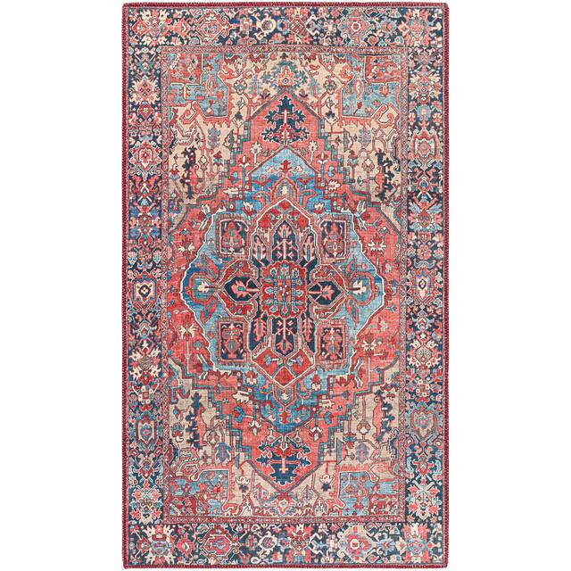 Adenia Vintage Medallion Printed Area Rug
