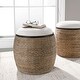 preview thumbnail 3 of 1, Uttermost Island Straw Accent Stool