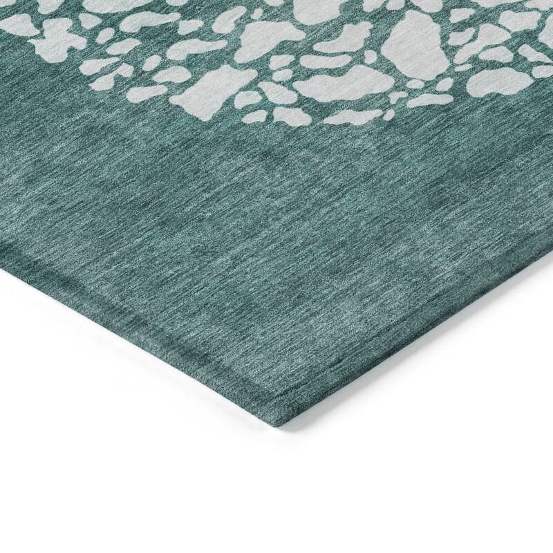 Machine Washable Indoor/ Outdoor Chantille Modern Mosaic Rug