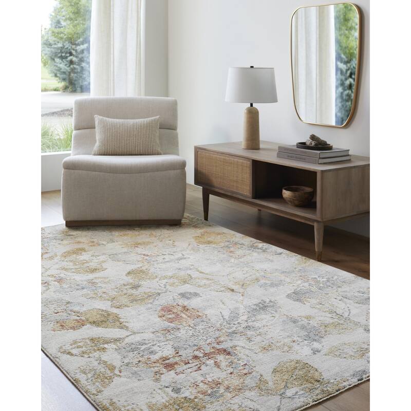 Notnamed Coastal Floral and Botanical Area Rug - 10' x 13' 11"