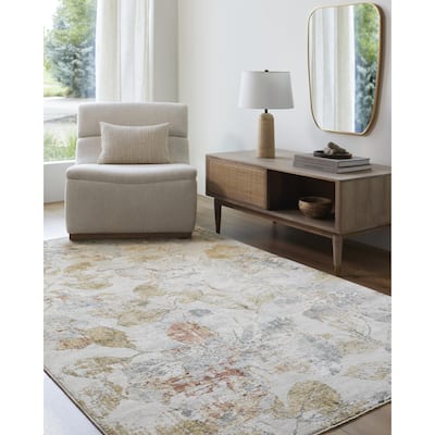 Notnamed Coastal Floral and Botanical Area Rug