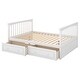 preview thumbnail 15 of 21, Full over Full Bunk Kids Bed with Guardrail & Drawers, Convertible Beds, Grey