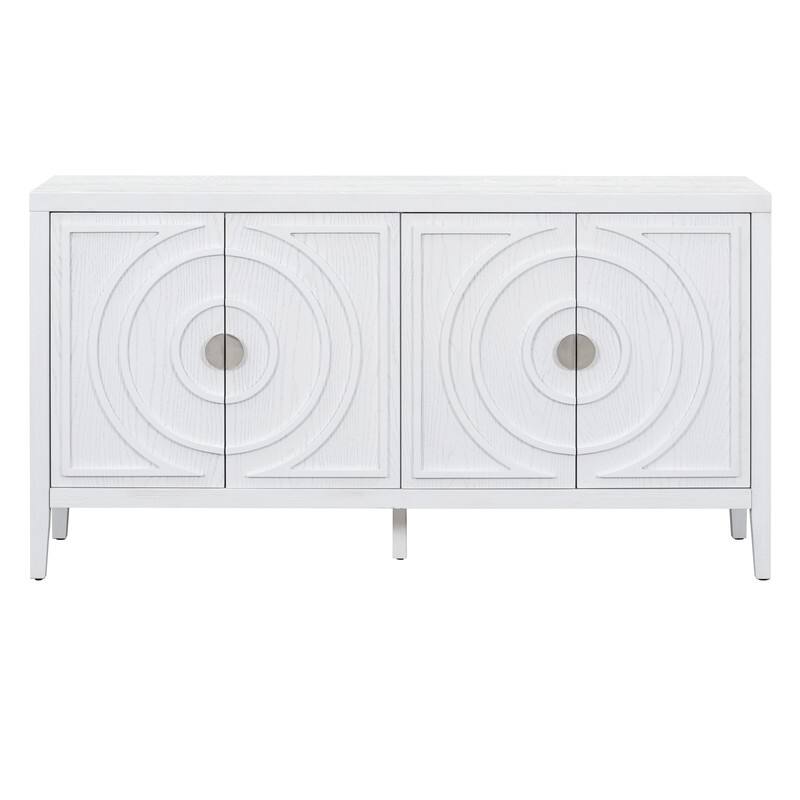 Retro Style Sideboard Cabinet with Adjustable Shelving and Metal Door Handle