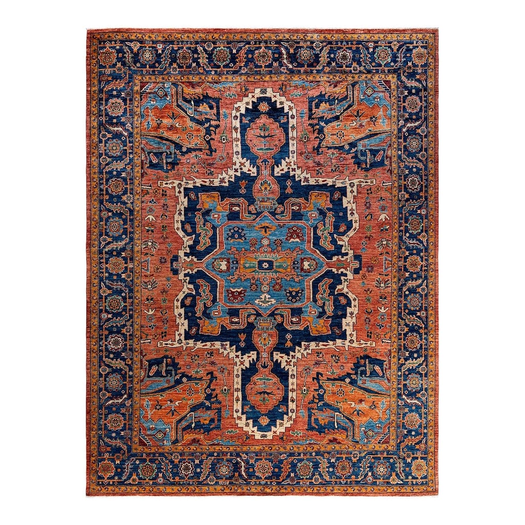 Serapi One-of-a-Kind Hand-Knotted Area Rug - Orange, 8' 11" x 11' 9" - 8' 11" x 11' 9"
