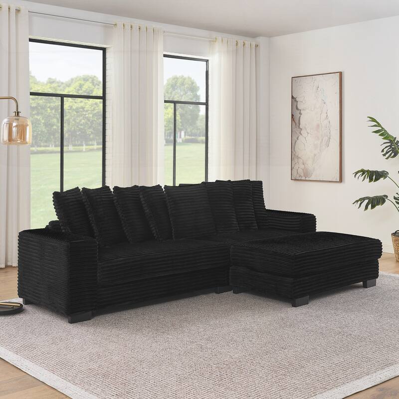 L-Shaped Modular Convertible Sofa