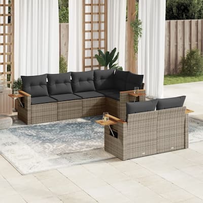 vidaXL Garden Sofa Set Grey - 24.4 x 33.5 x 27.2