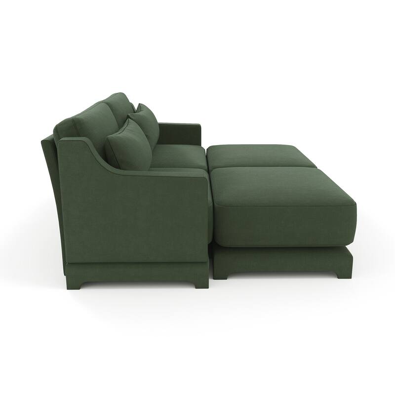 Modern Chenille Sectional Sofa with Lumbar Pillows for Living Rooms,Easy install