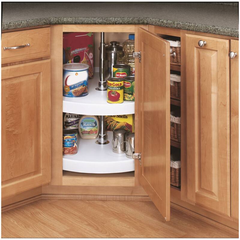 Rev-A-Shelf RAS Polymer 32 Inch Full Circle 2 Shelf Lazy Susan Set