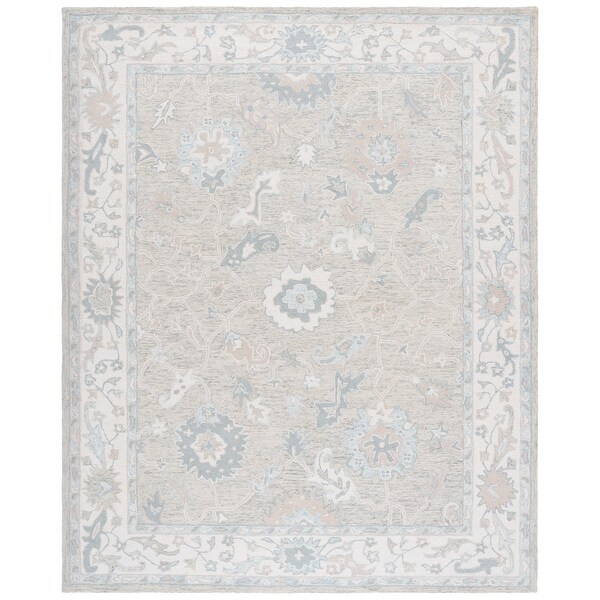 SAFAVIEH Hand-Tufted Ebony Zhanat Modern & Contemporary Wool Rug