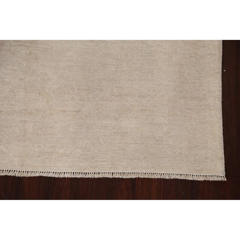 Vegetable Dye Muted Oushak Oriental Area Rug Hand-knotted Wool Carpet - 5'10" x 9'2"