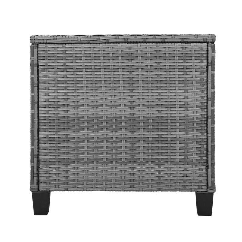 3 Pieces Outdoor Rattan Adjustable Seati Combination With Coffee Table