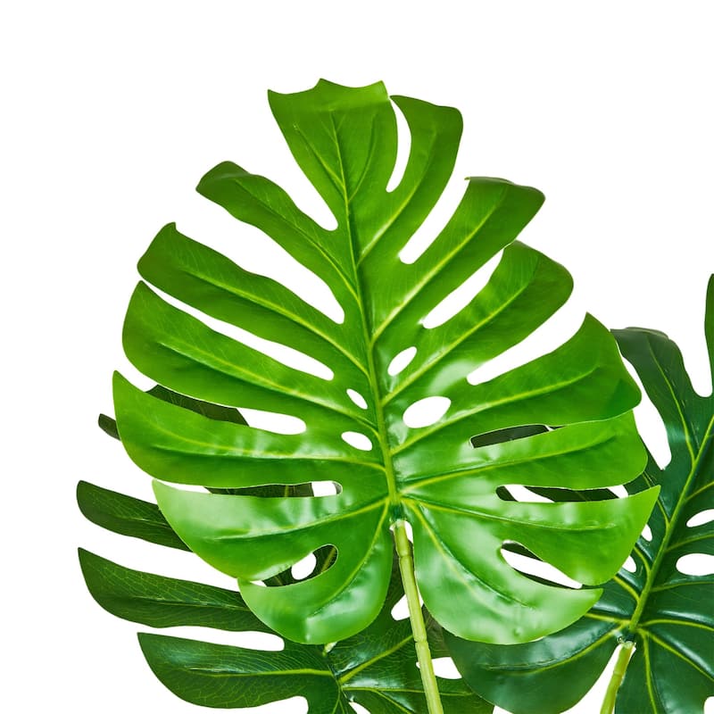 47.2 Inch Artificial Tree with Natural Wood Trunk, Faux Plant Indoor and Outdoor House Plant