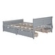 preview thumbnail 35 of 158, (Twin/Full/Queen)Curved Legs Design Platform Bed Frame with 4 Drawers