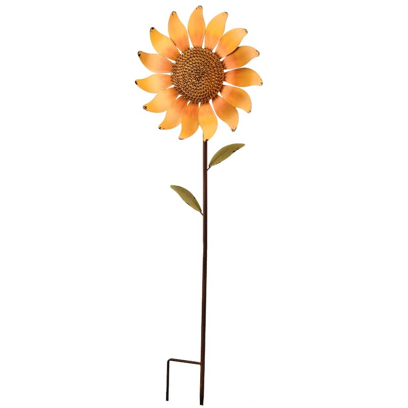 Garden Sunflower Stake 11.25"D 36"T - 11.25