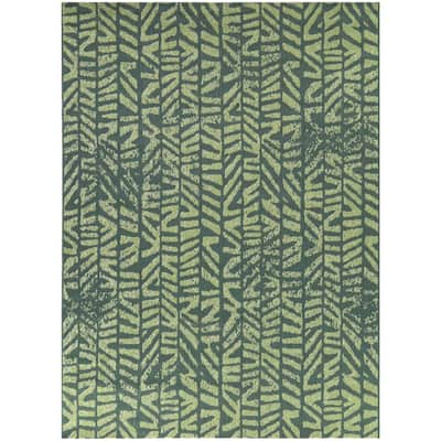Lavon Modern Abstract Indoor/Outdoor Area Rug