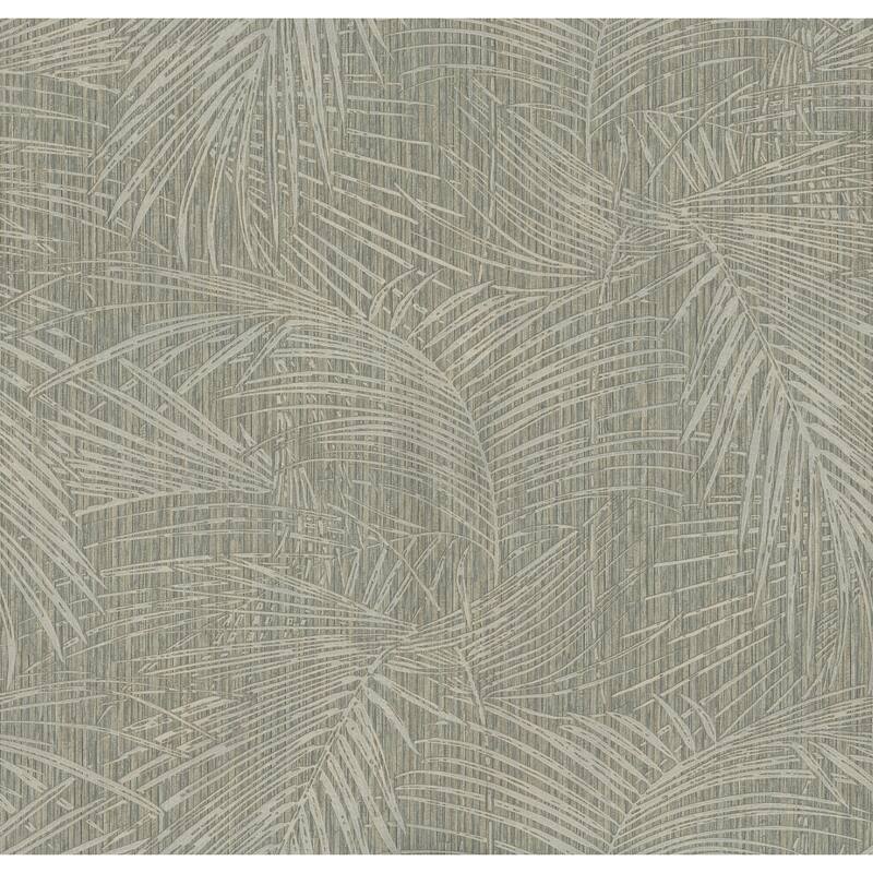York Wallcoverings Della Palm Dark Taupe Wallpaper