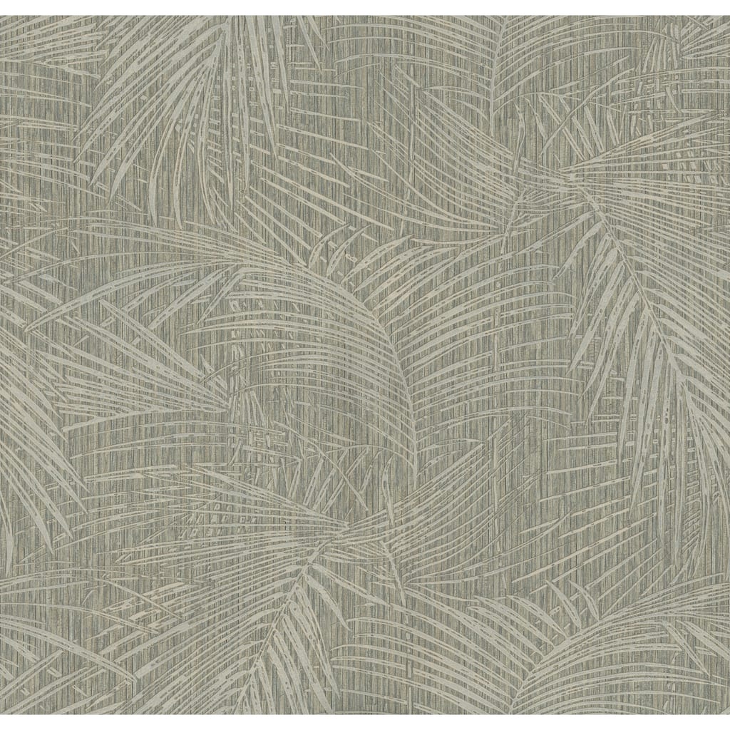 York Wallcoverings Della Palm Dark Taupe Wallpaper