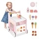 preview thumbnail 4 of 16, MDF Kids Walker with Toys, Storage and Rubber Wheels - 12.5" L x 14" W x 16.5" H