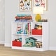 preview thumbnail 1 of 4, RiverRidge Kids Horizontal Bookshelf Toy Organizer with 2 Storage Shelves & Cubbies for Playroom Book Storage for Kids - White