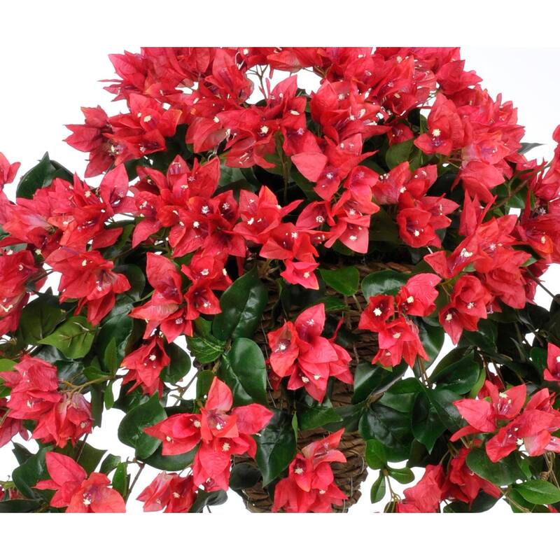 Faux Watermelon Bougainvillea Hanging Basket