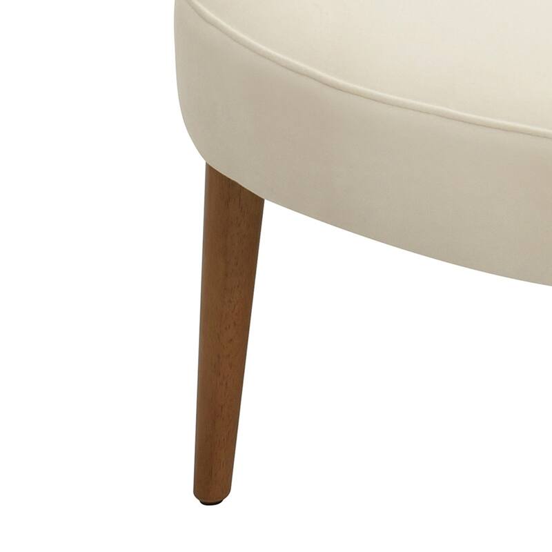 Mid-century Accent Chair with Rattan Armrests