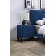 preview thumbnail 17 of 21, Velvet Gorgeous 1pc Nightstand for Bedroom Furniture Blue
