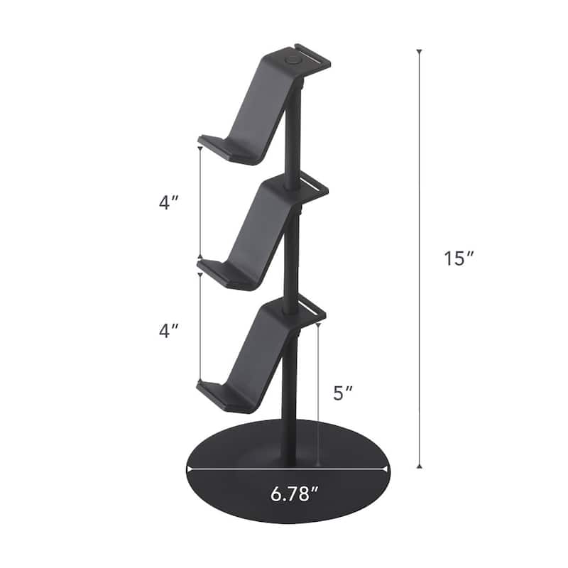 Yamazaki Home Controller Stand, Steel, Adjustable - L 6.69 x W 6.69 x H 15.16 inches