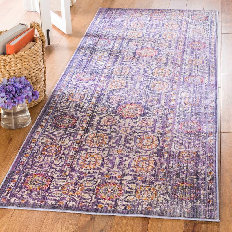 SAFAVIEH Sutton Andina Boho Oriental Polyester Rug - 2'9" x 8' Runner - Lavander/Ivory - Runner
