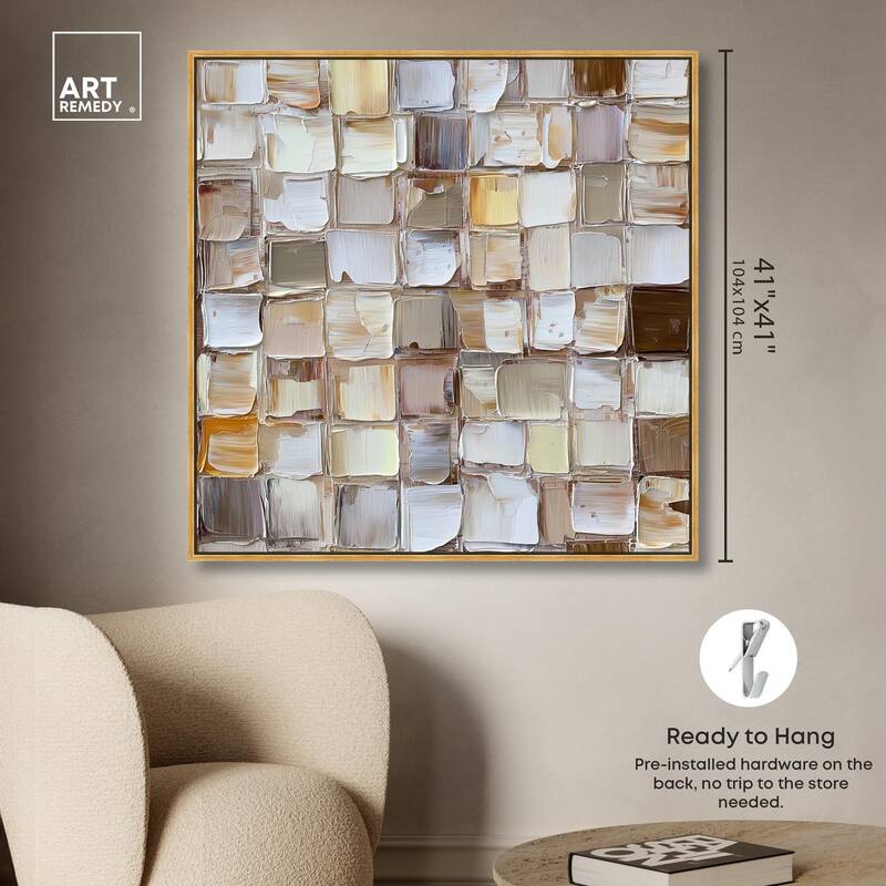 Woven Stone Canvas by Art Remedy